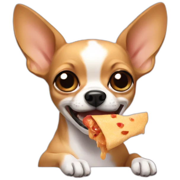 chihuahua eating emoji