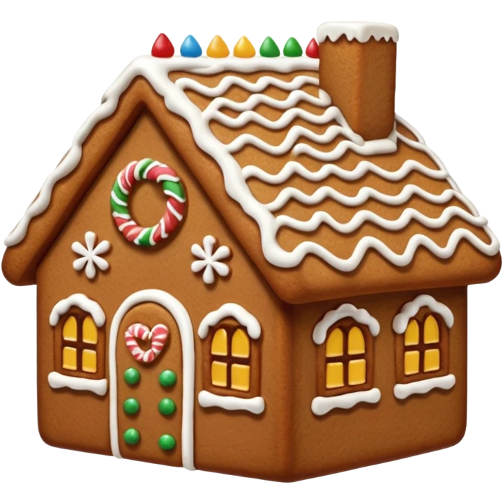 gingerbread house biscuit emoji