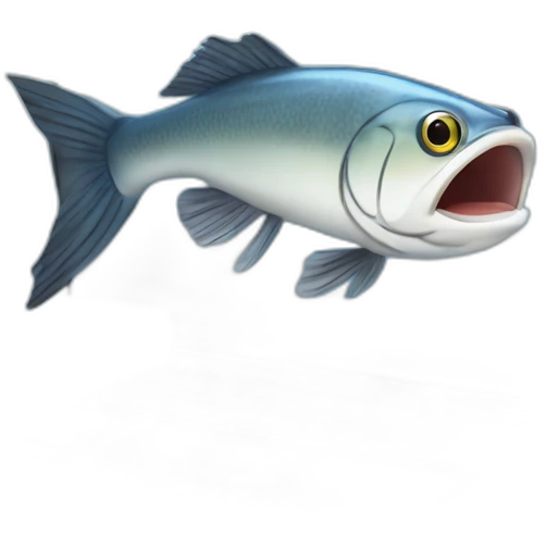 hake fish on the computer screen emoji