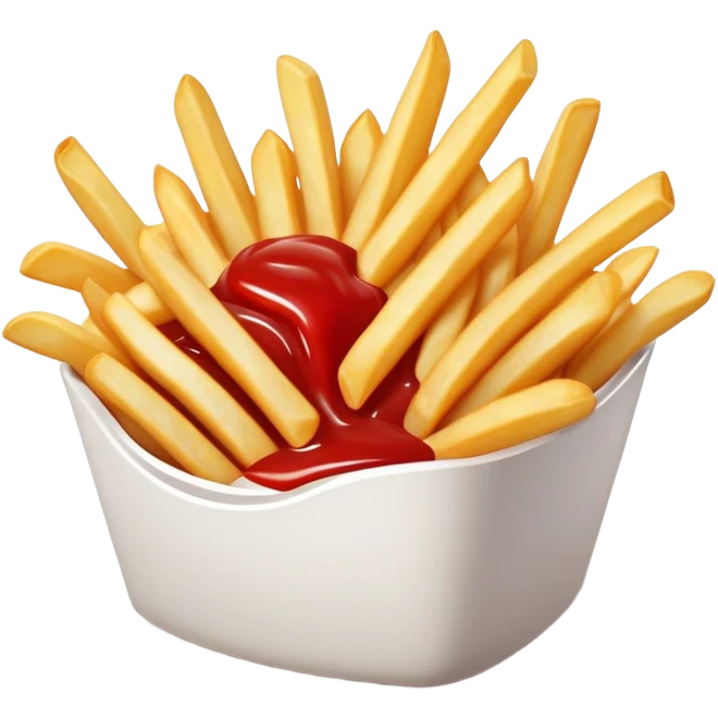 Ketchup on fries emoji