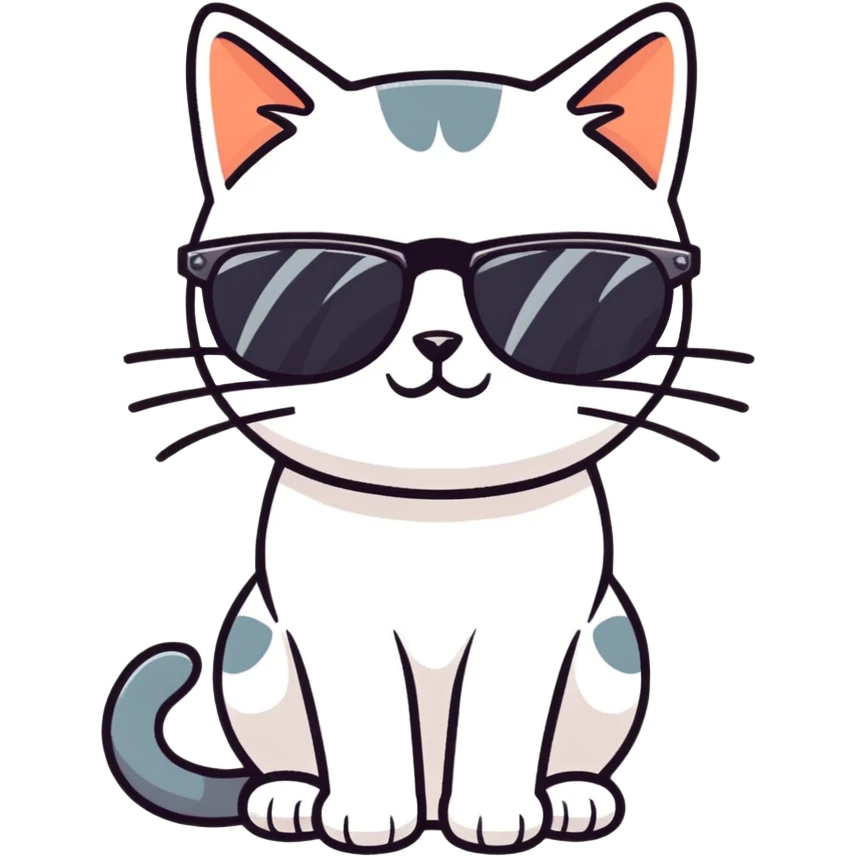 Cat with sunglasses emoji