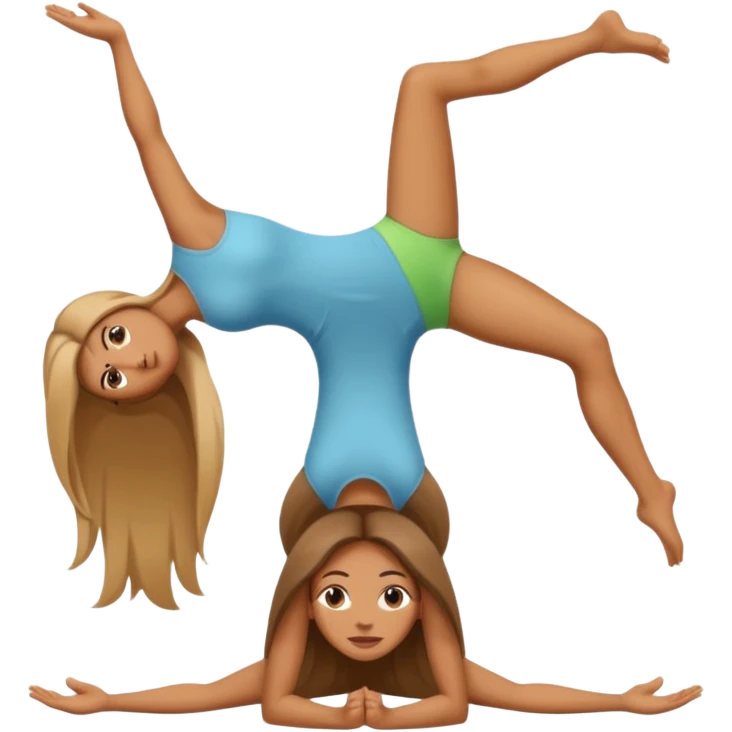 머리서기 여자 emoji