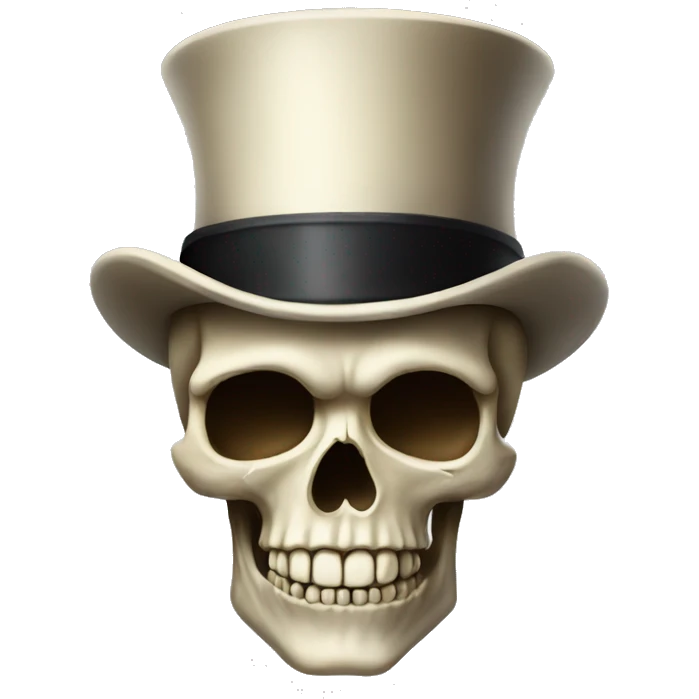 Skull with top hat emoji