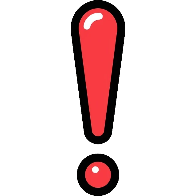 warning bell with red exclamation mark emoji