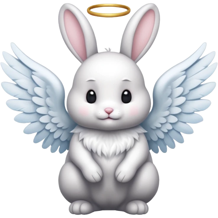 Bunny with angel wings emoji