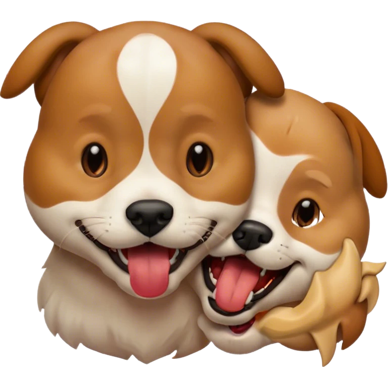 Dog biting human emoji