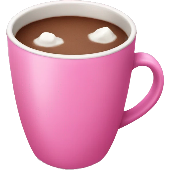 Hot chocolate in pink cup  emoji