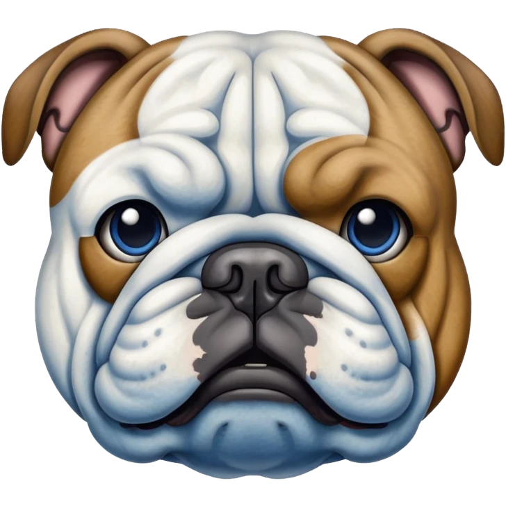 Bulldog fresco blue emoji
