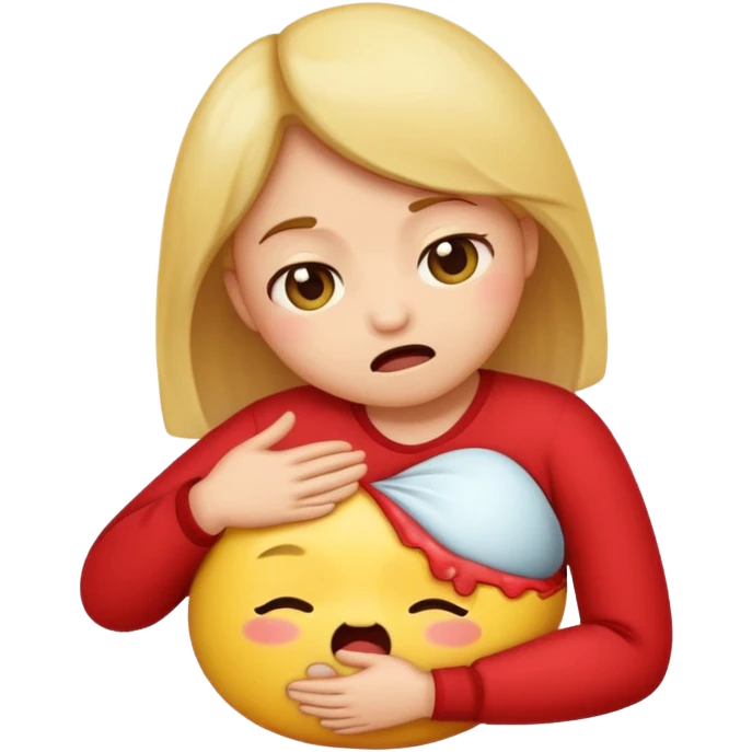 Cute emoji with period cramps  emoji
