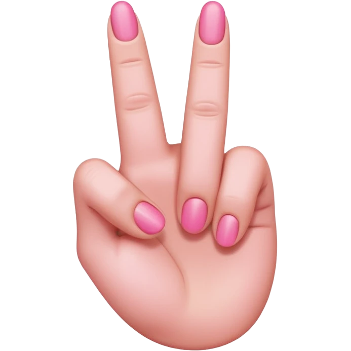 Pink middle finger emoji