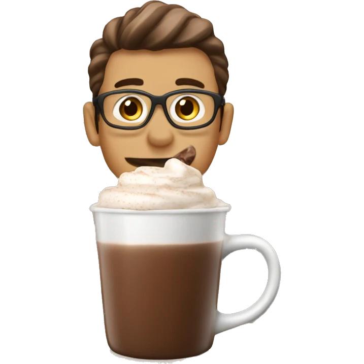 drinking hot chocolate in Paris  emoji