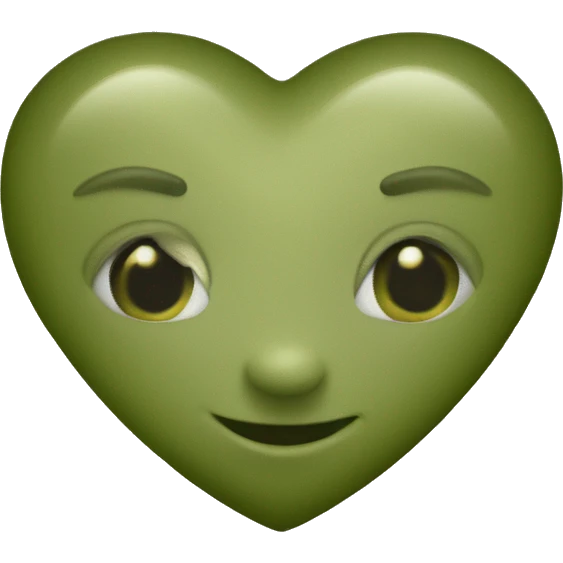 olive green heart emoji