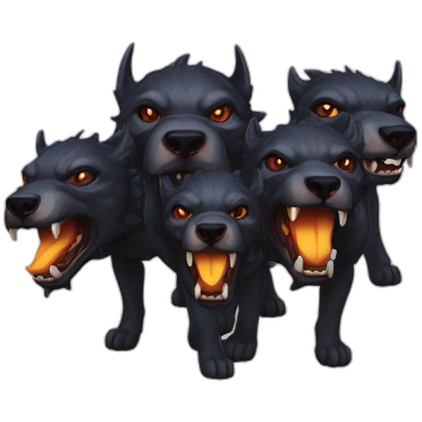 Cerberus ULTRAKILL with 3 head emoji