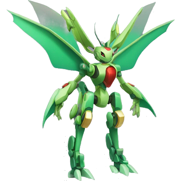 Mechanical Flygon-dragon-Bisharp-Medabot-Mecha full body emoji