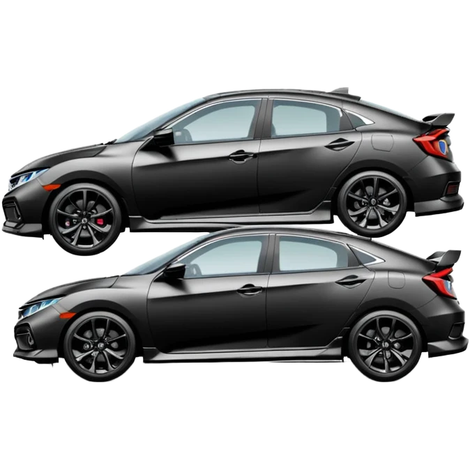 Make an emoji of a 2024 Honda civic sport with a black exterior with no added color  emoji