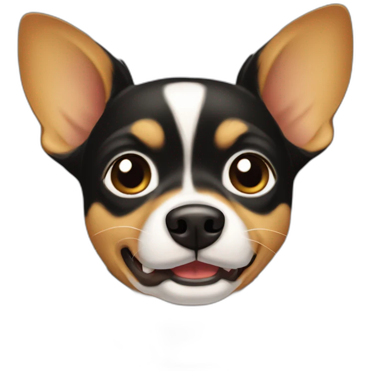 barking Chihuahua black emoji