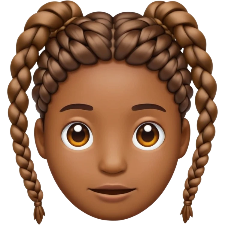 poo emoji with braids emoji