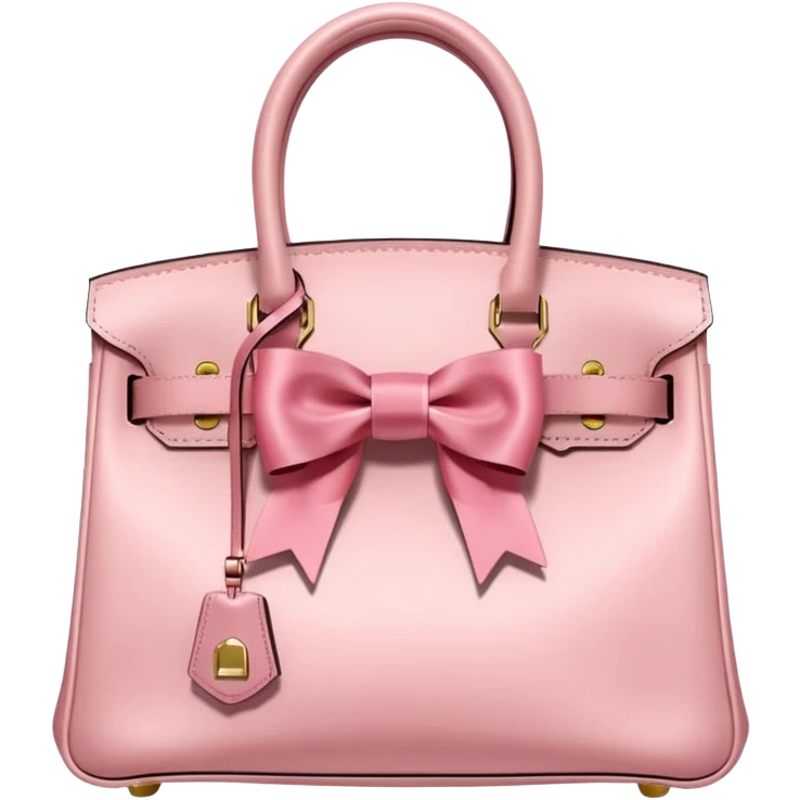 light pink birkin bag with bow emoji
