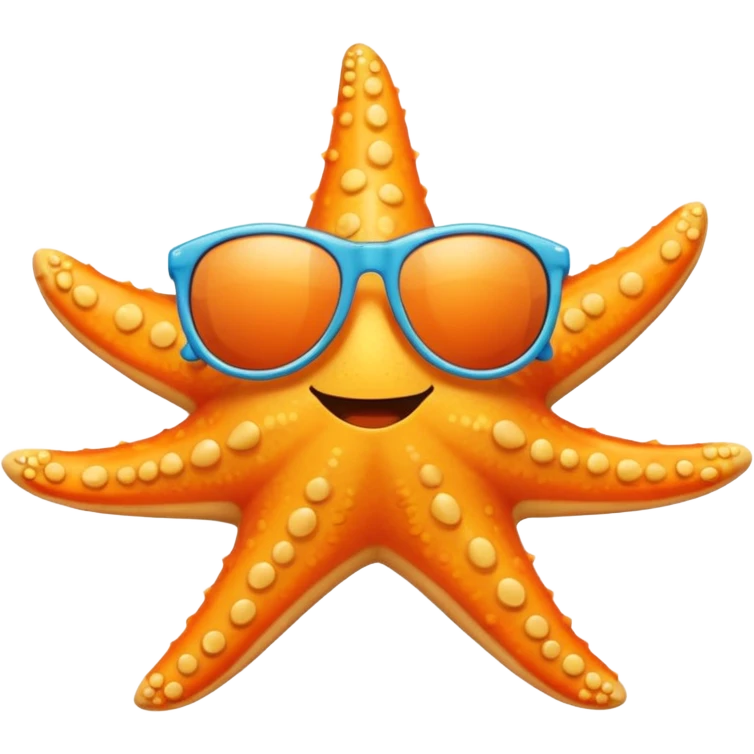Starfish wearing sunglasses emoji