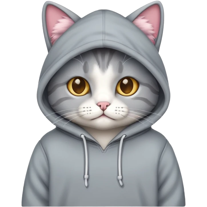 cat wearing hoodie  emoji