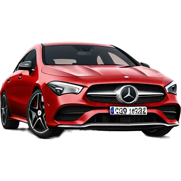 Mercedes cla 2022  красный red  emoji