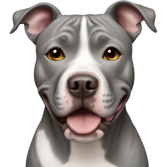 grey pit bull  emoji