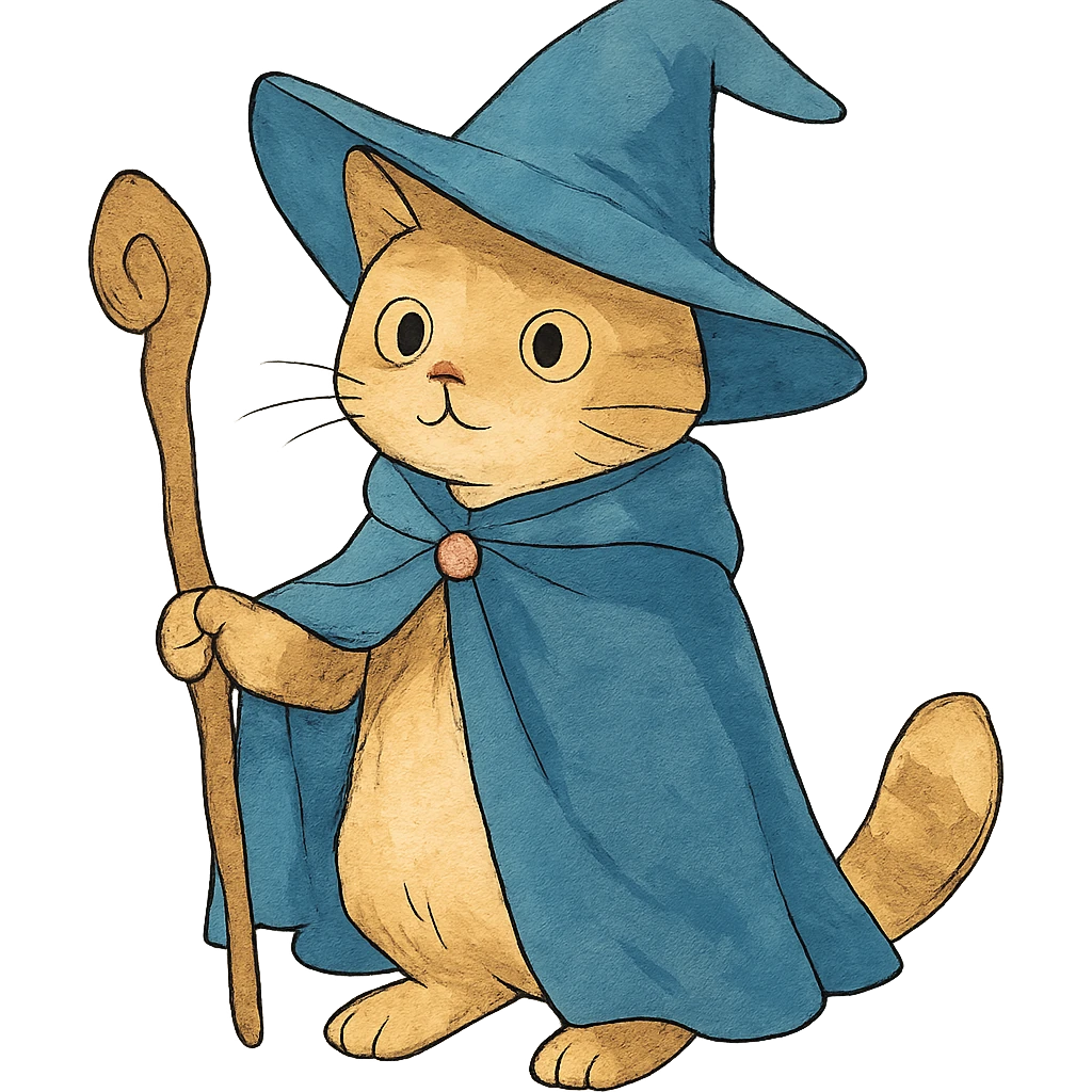 ghibli style wizard cat emoji