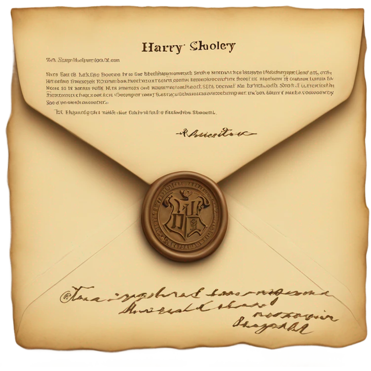 Harry potter letter emoji