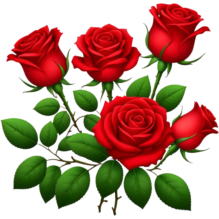Red roses emoji