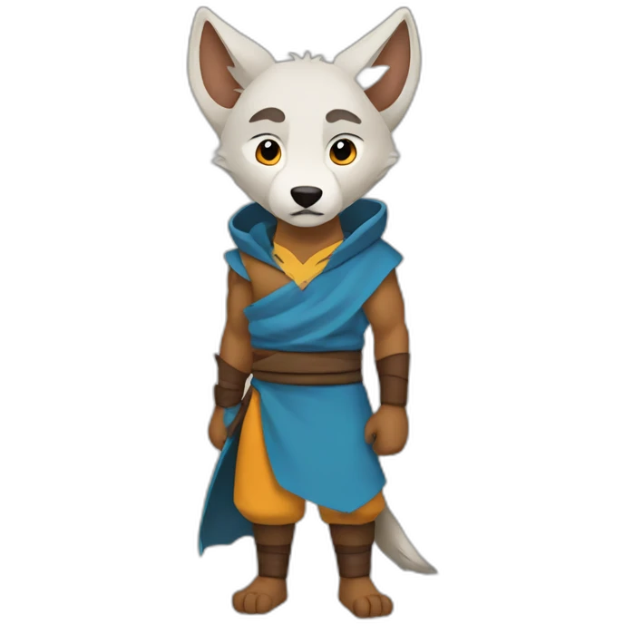 Wolf as aang the avatar emoji