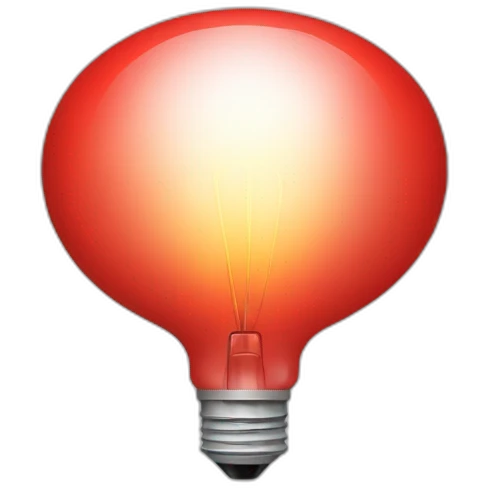 red bulb emoji