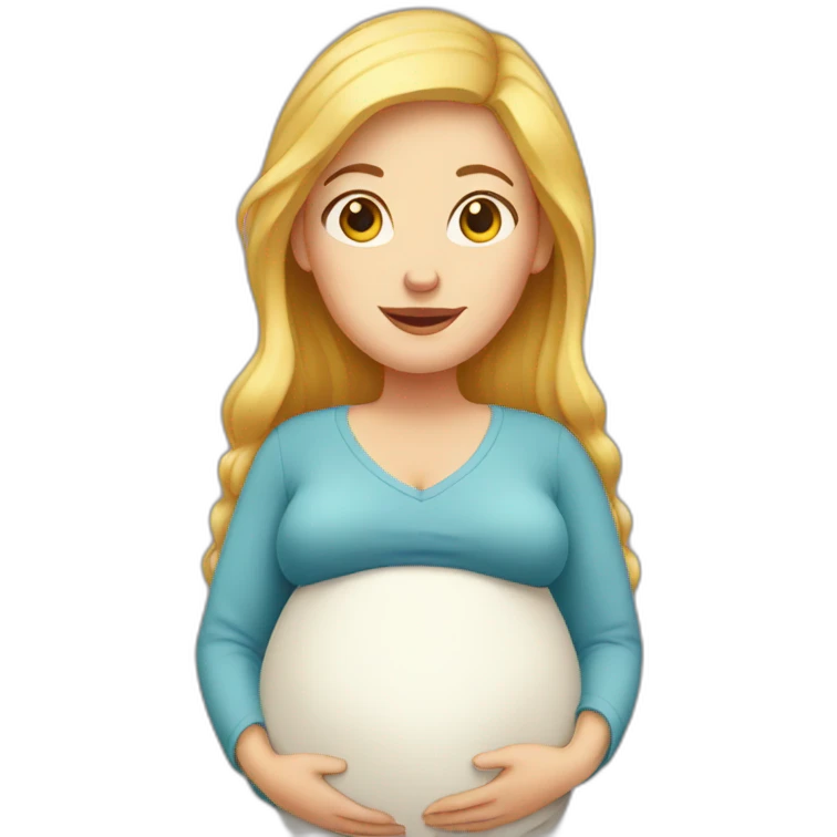 pregnant white woman emoji