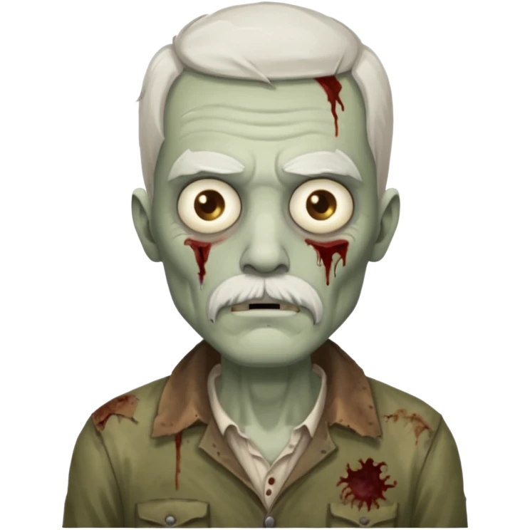 zombie with white mustahe emoji