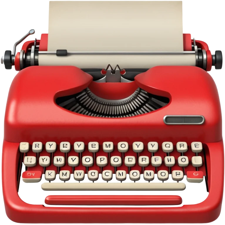 red typewriter emoji