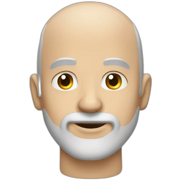 a bald man with grey beard emoji