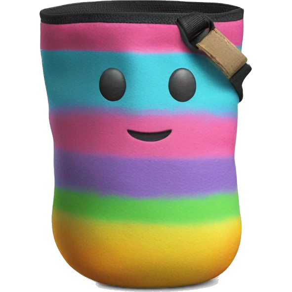 a colorful chalk bag emoji