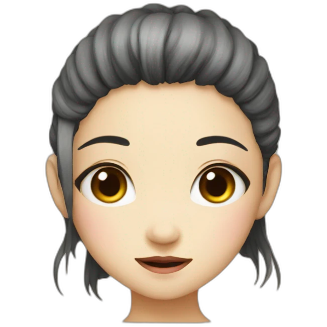 japanese girl with stain emoji