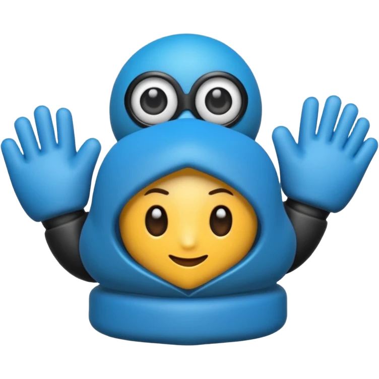 Mono tapando se los ojos con guantes emoji