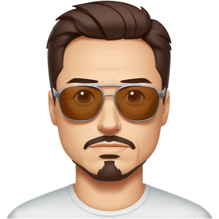 Tony Stark wearing sunglasses, genius billionaire emoji