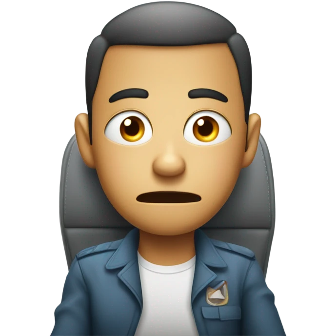 Fear of  flying on airplane emoji