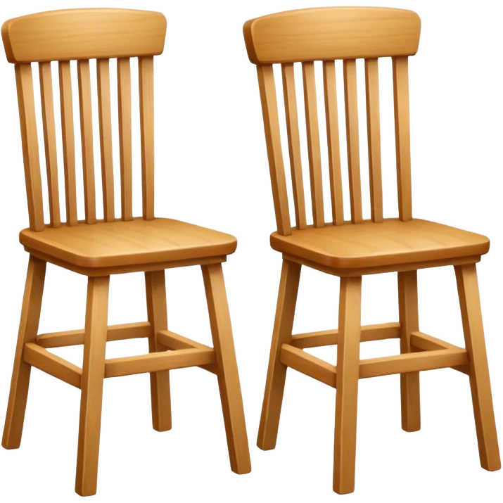 Wooden chairs emoji