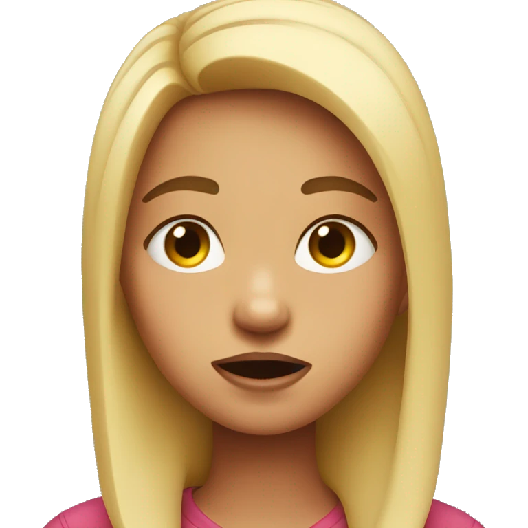 A girl Shock face emoji