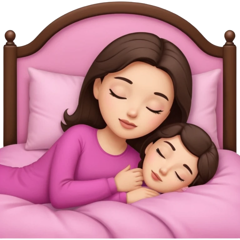 brunette-girl-in-pink-bed-sleeping-pretty-eyelashes-light-skin emoji