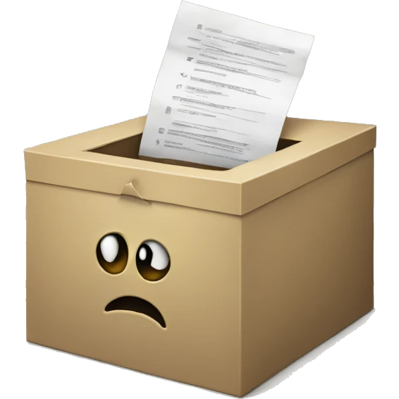 sad ballot box emoji