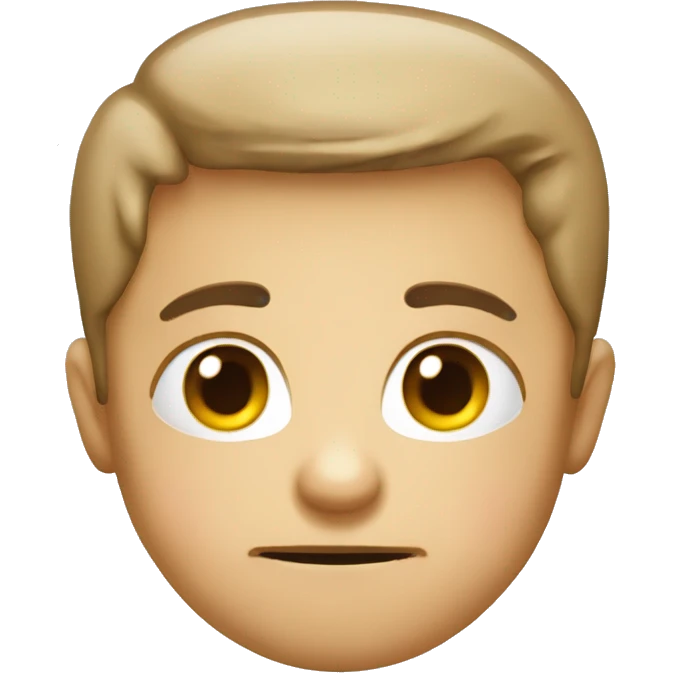 an emoji or cartoon that is not regulated, no eye contact, quiet, withdrawn, tense. nota human face more like an emoji emoji