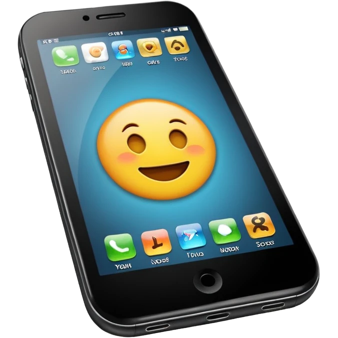 Generate a realistic emoji of an phone using artificial intelligence emoji