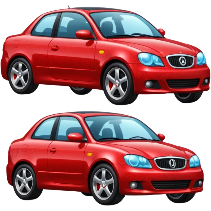 red glitter car emoji