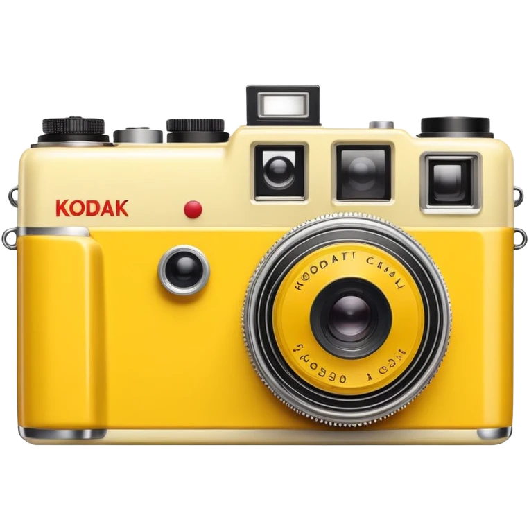 Vintage Kodak camera with bright yellow casing, classic retro design emoji