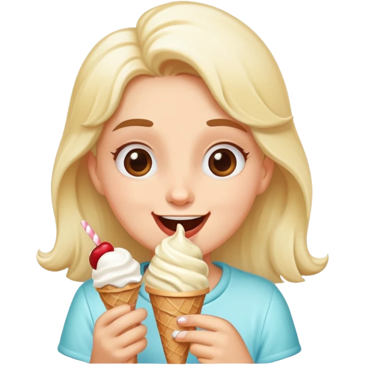 Koula eating icecream  emoji