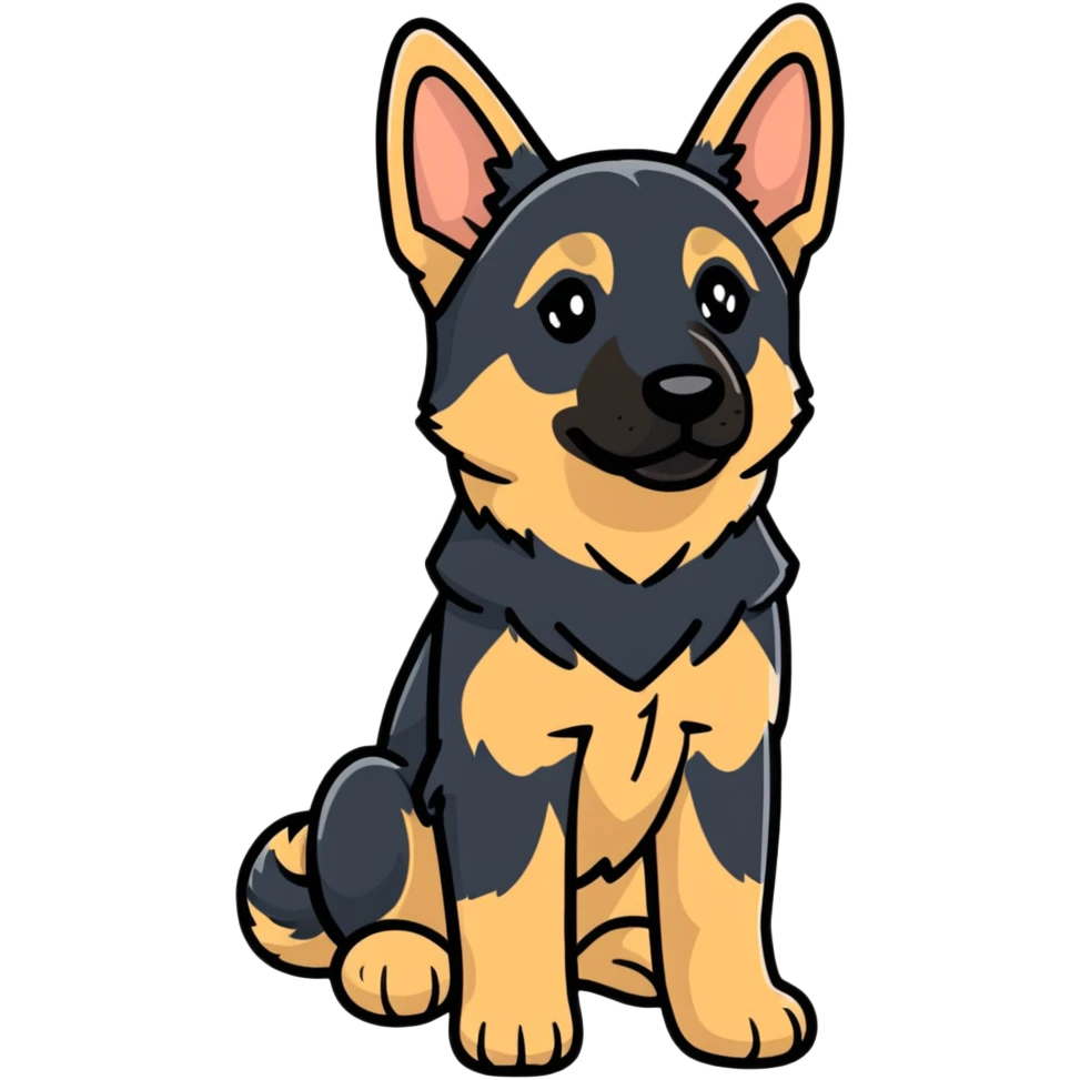 Cute German Shepherd puppy emoji